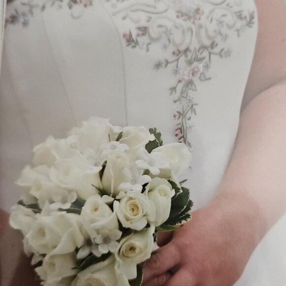 Oleg Cassini 18W Vintage Embroidered Wedding Dress 8CV008 - Picture 15 of 17